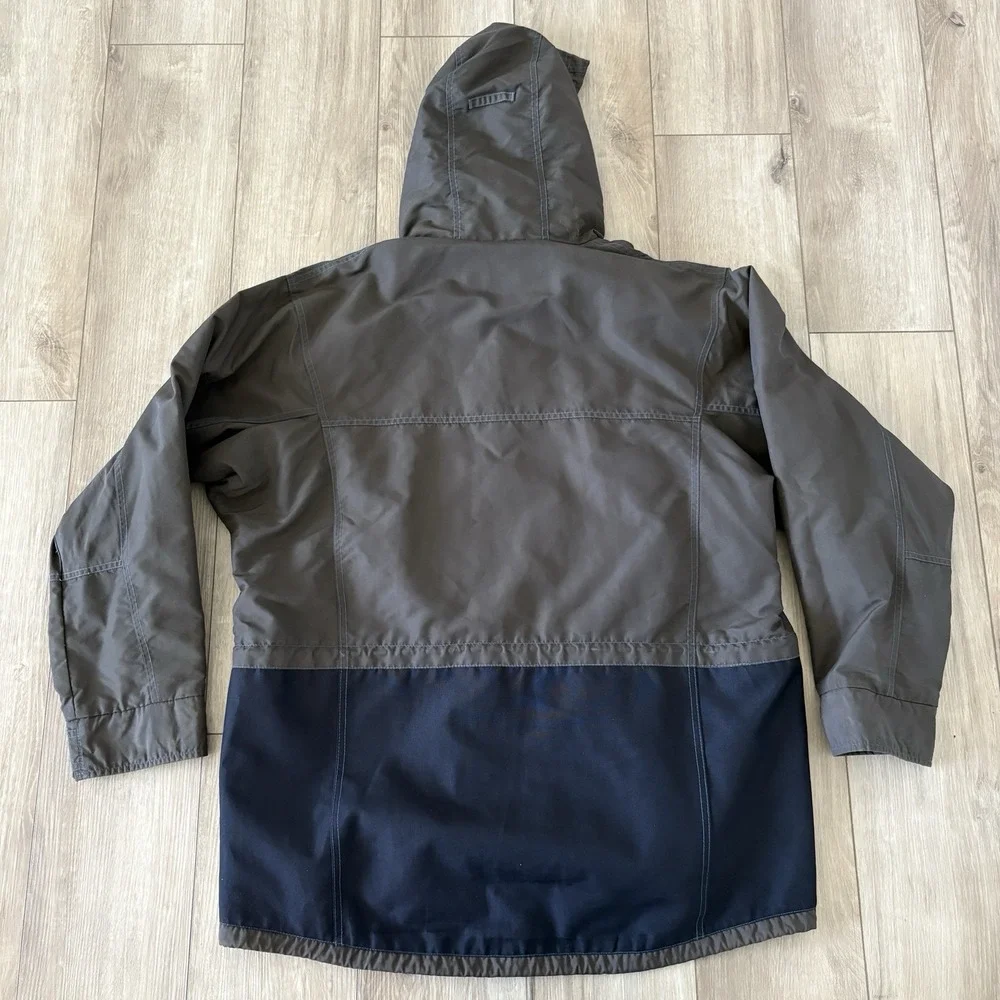 Vintage Columbia Jacket Mens Medium Green Blue  Stowable Hood‎ Gorpcore